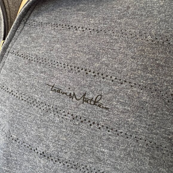 Travis Mathew - Quarter Zip Up - Blue Pullover - Size XXL - Picture 3 of 9